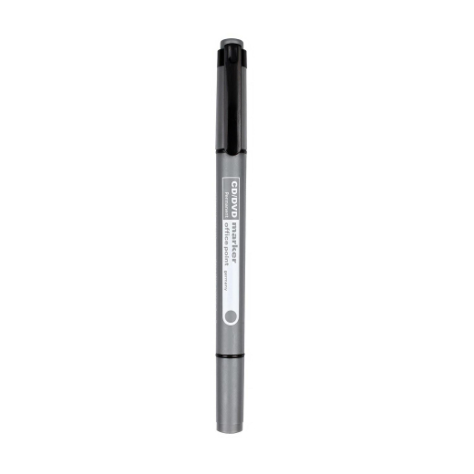 CD/DVD-Marker Fineliner mit Doppelspitze 0,4 mm (fein) bis 3 mm (mittel) schwarz, 10 Stk.