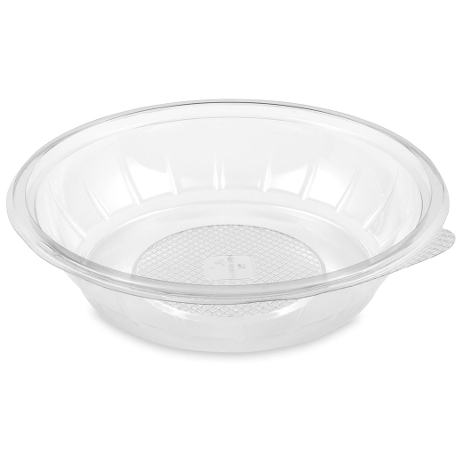 Salatschalen rund Ø 23 x 5,1 cm klar 1000 ml (PET), 50 Stk.