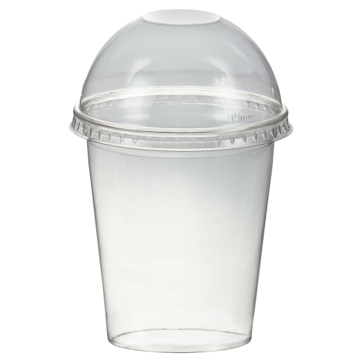 Smoothiebecher Dessertbecher + Domdeckel ohne Öffnung 300 ml Ø95mm, PET, glasklar, 50 Stk.