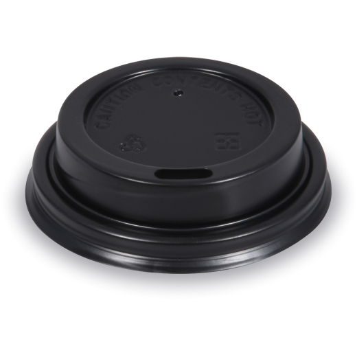 Domdeckel schwarz für Pappbecher mit Ø 62mm, 50 Stk.
