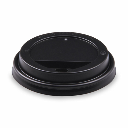 Domdeckel schwarz für Pappbecher und Mehrwegbecher mit Ø 90mm, 100 Stk.