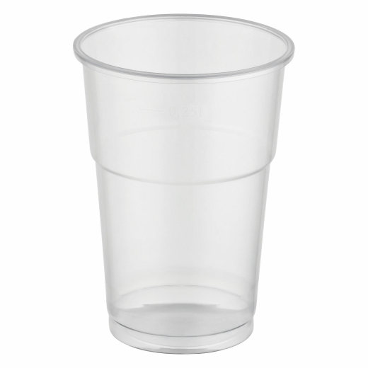 Trinkbecher klar 0,25 l, 250ml, PP, Ø 78 mm, 50 Stk.