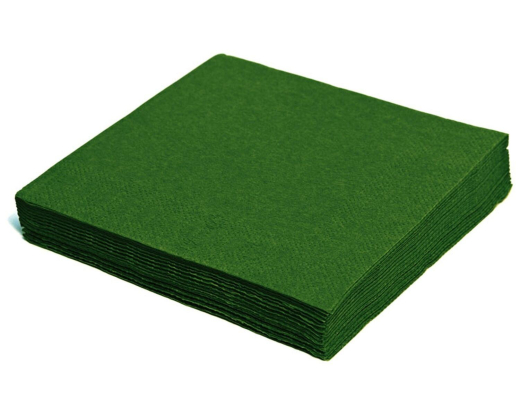 Servietten 40 x 40cm 1/4 -Falz, 3-lagig dunkelgrün, 250 Stk.