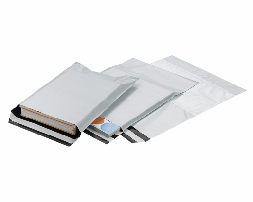 Folienversandtaschen COEX Adhäsionsverschluss aus rLDPE 400x500+40mm, 75my, 100 Stk