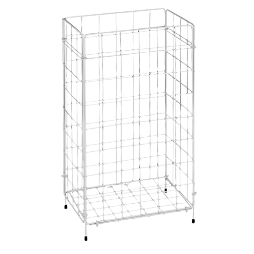 Gitterabfallkorb faltbar, 360x255x620mm, praktisch, hygienisch, weiß beschichtet