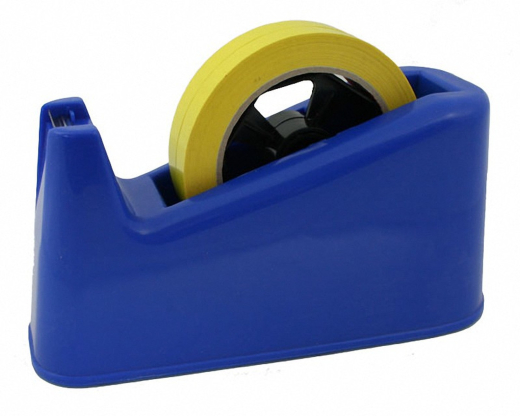 Tischabroller für 12, 16, 19 und 25mm Klebefilm mit 25+76mm Kern, blau