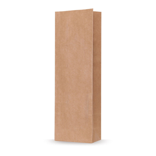 Blockbodenbeutel Natron Kraftpapier braun 80 + 50 x 250mm, 100 Stk.