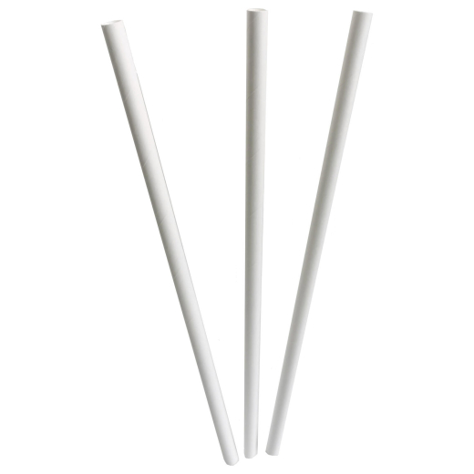 Papiertrinkhalme FSC® Papier Jumbo weiss Ø 8mm 245 mm, 140 Stk.