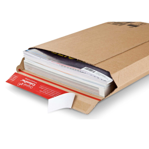 ColomPac Versandtaschen 250 x 340 x -50 mm extrem starke Wellpappe Selbstklebeverschluss Aufreißfaden braun