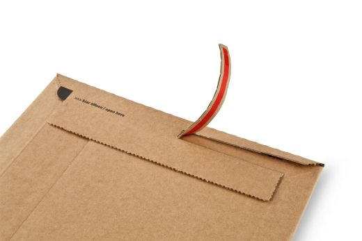 ColomPac Versandtaschen 250 x 340 x -50 mm extrem starke Wellpappe Selbstklebeverschluss Aufreißfaden braun