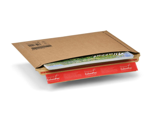 ColomPac Versandtaschen mit Querbefüllung 340 x 235 x -30 mm Wellpappe Selbstklebeverschluss Aufreißfaden braun