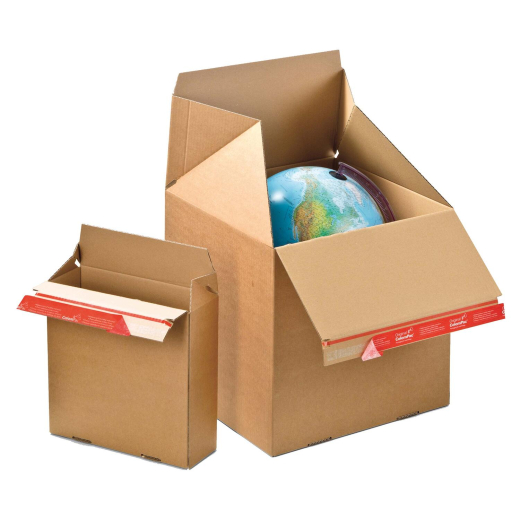ColomPac Euroboxen S 150 x 100 x 150mm mit Selbstklebeverschluss & Aufreißfaden braun