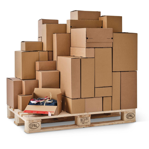 ColomPac Euroboxen S 200 x 150 x 100mm mit Selbstklebeverschluss & Aufreißfaden braun
