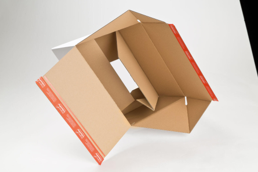 ColomPac Blitzbodenkarton 393 x 328 x 326mm Premium mit doppelten Selbstklebeverschluss & Aufreißfaden weiß