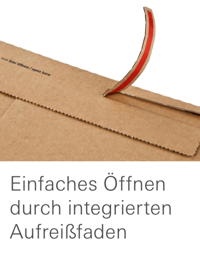 ColomPac Universal-Versandverpackung 355 x 250 x -105mm Extra Stabil mit Selbstklebeverschluss & Aufreißfaden