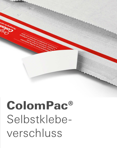 ColomPac Fashionbox 455 x 390 x 85mm mit Selbstklebeverschluss & Aufreißfaden weiß