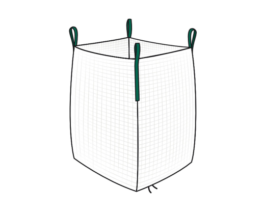 Big Bag 100x100x160cm für Brennholz mit Sternenboden