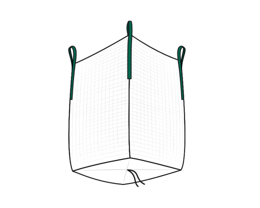 Big Bag 100x100x160cm für Brennholz mit Sternenboden