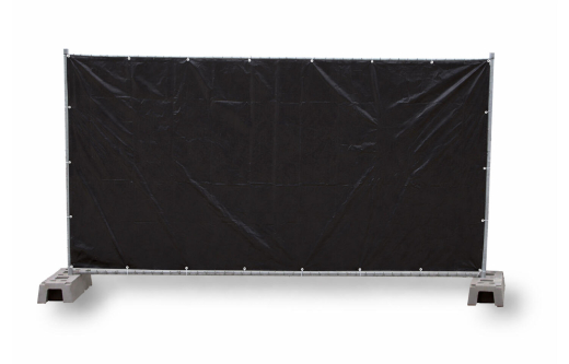 Bauzaunplane geöst 1,76 x 3,41 m 150 g/m² schwarz