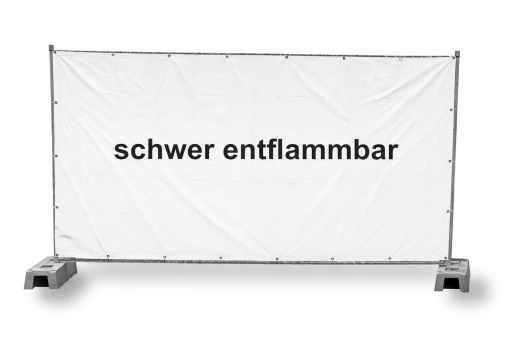 Bauzaunplane B1 schwer entflammbar 1,76 x 3,41 m weiß