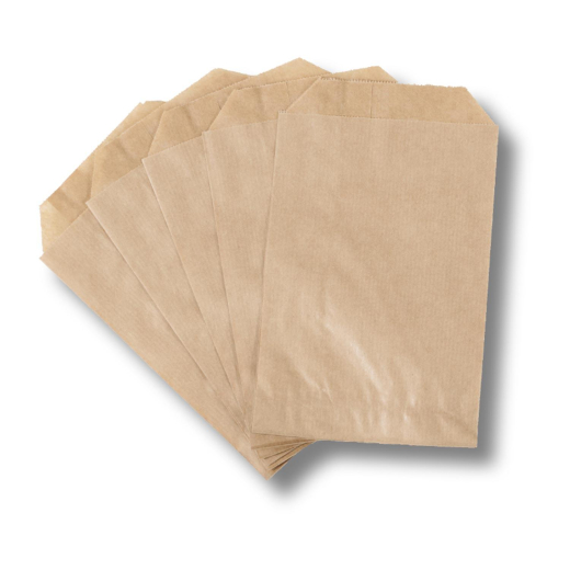 Papierbeutel braun unbedruckt 120 x 180 + 20 mm 40 g/m² aus 100% Zellulose, 2000 Stk.