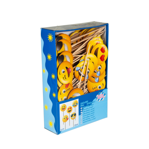 Deko-Picker 'Emojis', 12cm, 100 Stk.