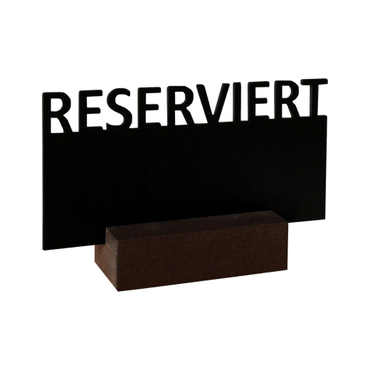 Tisch-Kreidetafel 'Reserviert', dunkelbraun, 17.5x10.5x5cm, 1 Stk.