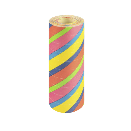Luftschlangen Jumbo Streifen aus Papier, schwer entflammbar 15m, 1 Rolle