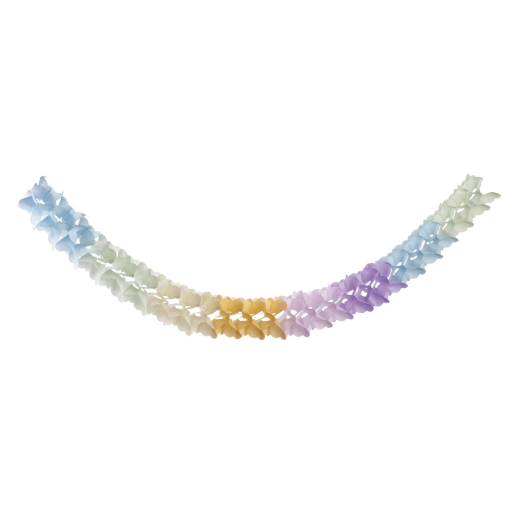 Girlande 'Pastellfarben' aus Papier schwer entflammbar Ø12cm 10m, 1 Stk.