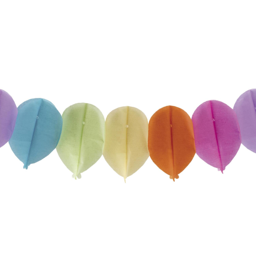 Ballon-Girlande 'Farbenspiel' aus Papier schwer entflammbar 18x13.3cm 7.2m, 1 Stk.