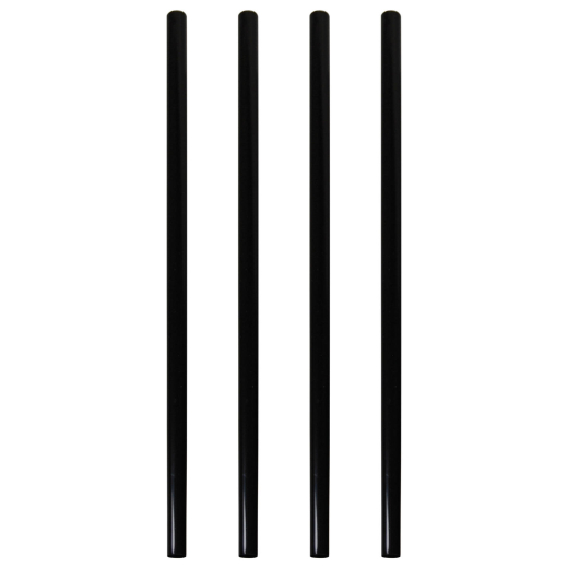 Trinkhalme Strohhalme Kunststoff PP Mehrweg schwarz 240 mm Ø 8mm, 500 Stk.