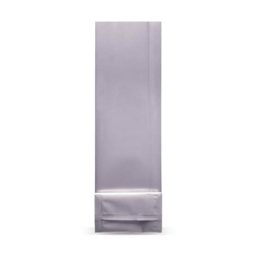 Blockbodenbeutel Silber 80 + 50mm x 252mm 4-lagig, 500 Stk.