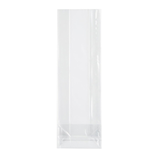 Blockbodenbeutel OPP Siegelnaht transparent 55 + 35mm x 180mm 40my, 1000 Stk.