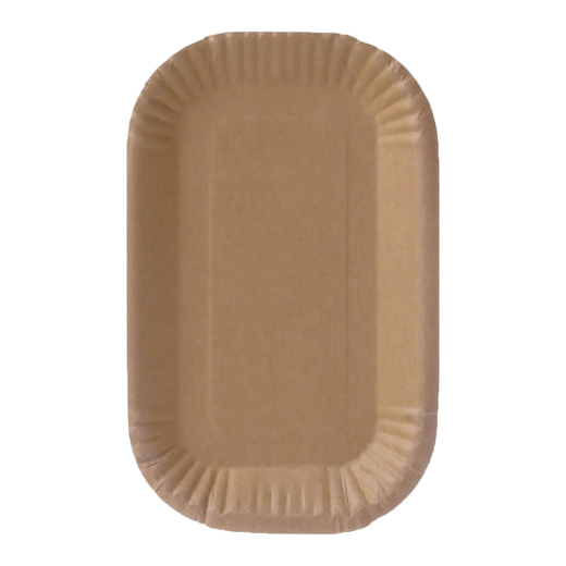 Pappschalen Größe XL kunststofffreie Fettbarriere braun 15 x 23 x 2 cm, 100 Stk.