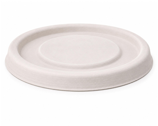 Deckel für Dressingbecher Dipschale 30ml 60ml aus Bagasse Zuckerrohr Ø62mm, 50 Stk.