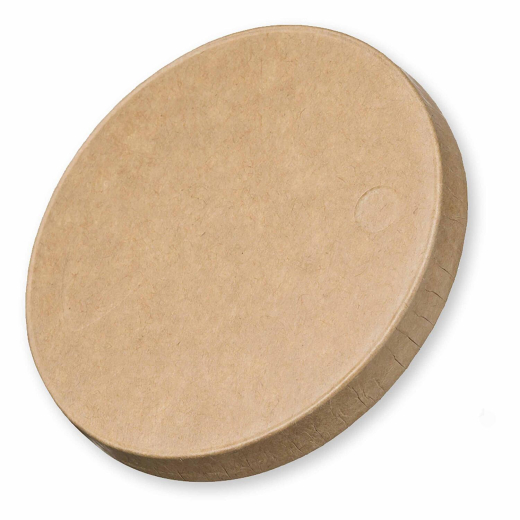 Deckel für Eisbecher Feinkostbecher aus Kraftpapier braun Ø 91mm, 140 - 350ml, 50 Stk.