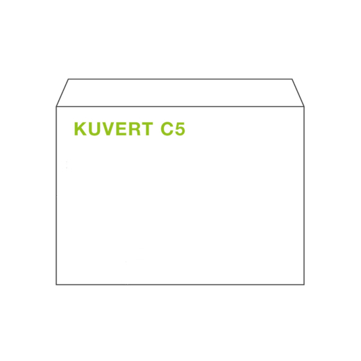 ÖKI Briefumschläge Kuvert C5 162x229mm weiß, 90 gr. Haftstreifen, 50 Stk.