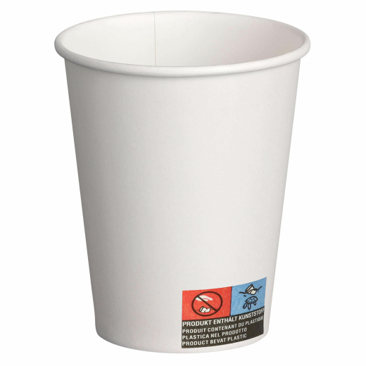 Heiß- und Kaltgetränkebecher weiß, Pappe beschichtet 300 ml 330ml | 12oz, 50 Stk.