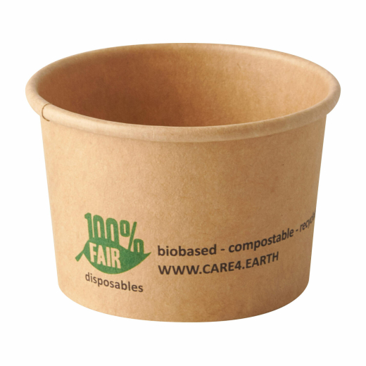 PAPSTAR 'pure' Portionsbecher aus Pappe 45 ml braun '100% Fair', 50 Stk.