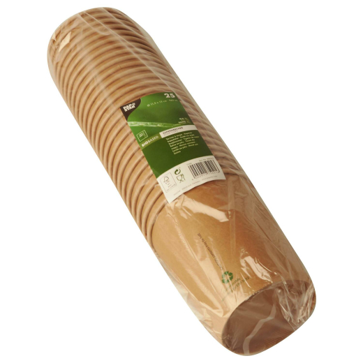 PAPSTAR Suppenbecher Pappe rund 940 ml braun, 25 Stk.