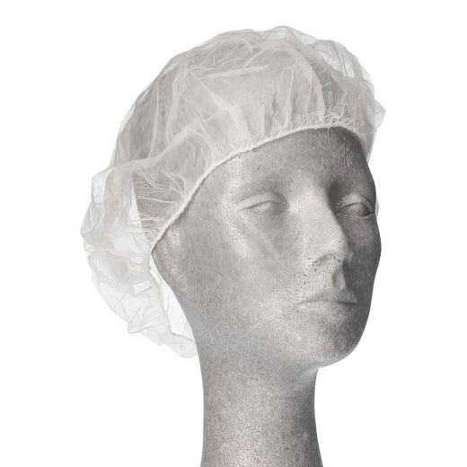 Einweg Baretthauben Kopfhauben Vlieshauben Ø 52cm weiss, 100 Stk.