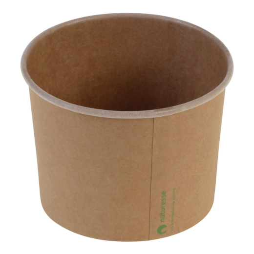 Eisbecher Pappbecher Kraft mit Innenbeschichtung 480 ml Ø 105mm braun, 50 Stk.