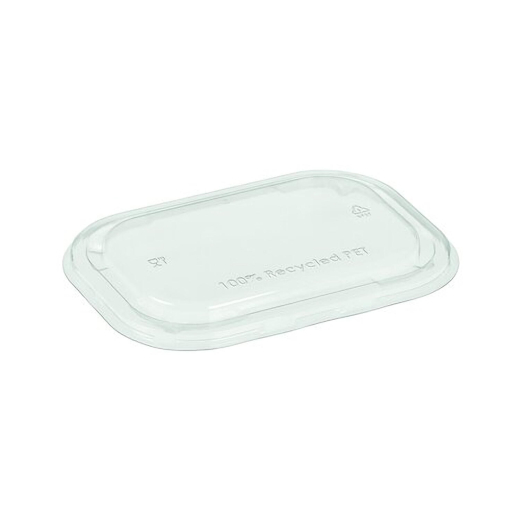 Deckel transparent aus rPet für Pappschalen rechteckig 173x120mm, 50 Stk.