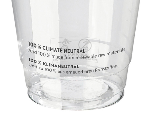 Trinkbecher 500ml + Deckel mit Halmstanzung aus PLA 50 Stk.