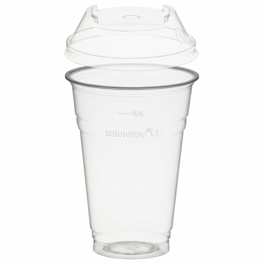 Trinkbecher 400ml + Domdeckel stapelbar C-Loch 50 Stk.