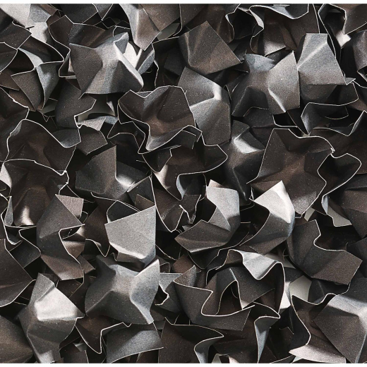 DECOFILL dekorative Papier-Verpackungschips Polsterchips, schwarz beidseitig, 400 Liter