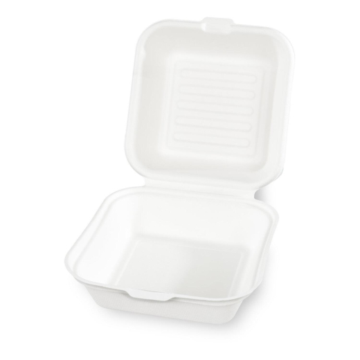 Hamburgerbox Burgerboxen groß 145x133x75mm geschäumt, weiß, 125 Stk.