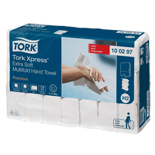 Tork Falthandtücher Interfold Premium H2 21x34cm 2-lagig, 21x100 Stk=2100 Stück