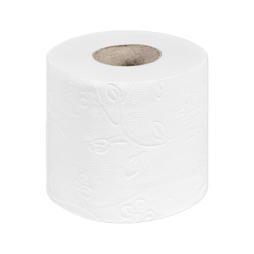 Ecoline Toilettenpapier 3-lagig aus Zellstoff 250 Blatt 9,3x11 cm, 64 Rollen