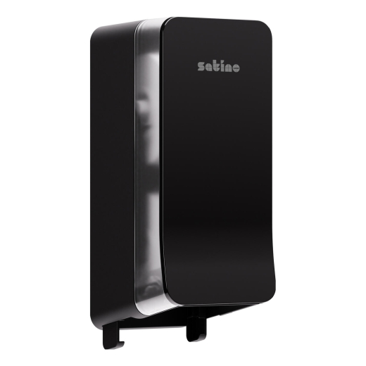 Satino System Doppelrollen Toilettenpapierspender JT3 System schwarz